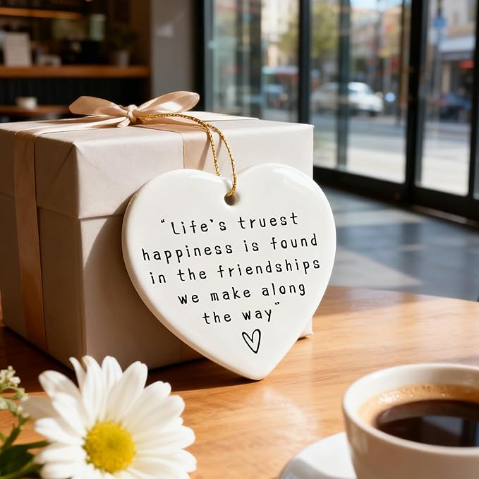 Friend Letterbox Gift, Friend Gifts | Appreciation, Inspirational & Thank You Friendship Gift, Friend’s Present Keepsake | Farewell Gifts, Christmas Ornament for Friends, Coworkers