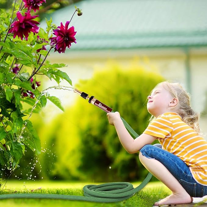 persevere Garden Hose Lightweight Water Hose Kink Free Watering Hose Soft Farm Hose for Watering Lawn, Yard, Garden, Car Washing and Home Cleaning 50FT