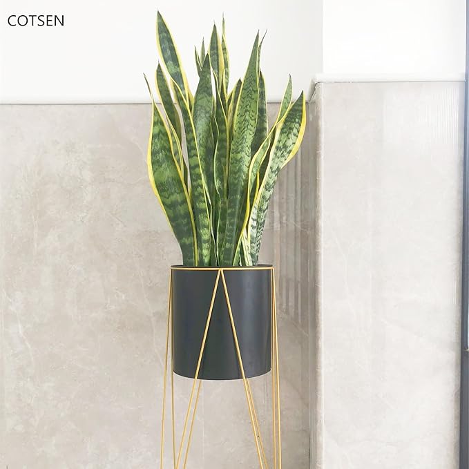 5 Pack Artificial Snake Plants Faux Agave Plant Fake Sansevieria Unpotted 30 inch Artificial Plants Suitable for Garden Home Office Indoor Outdoor Decoration (Yellow Green)