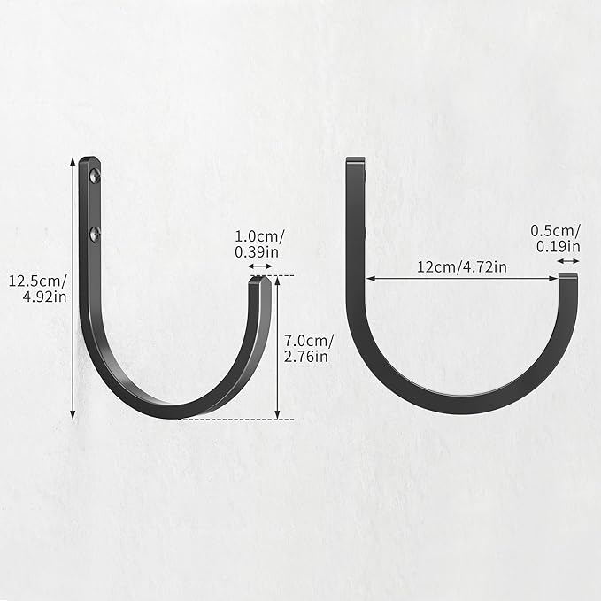 Garden Hose Holder Wall Mount - Aluminum Hose Hanger for Outside, Durable Wall-Mounted Hooks for Garden & Outdoor Use(2 Hooks)
