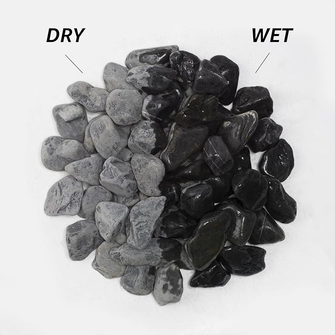 LOIOOJ Black Natural Gravel, 2-2.5 Inch Decorative Stones for Plants, Garden, and Landscaping – 20LB, Ideal for Walkways, Vases, Crafting, Home Decor, and Outdoor Landscaping