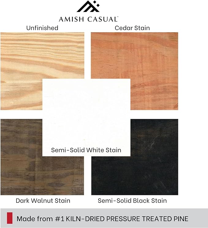 Amish Casual Outdoor Heavy Duty 800 LB Mission Pressure Treated Garden Bench(4 Foot, Unfinished)