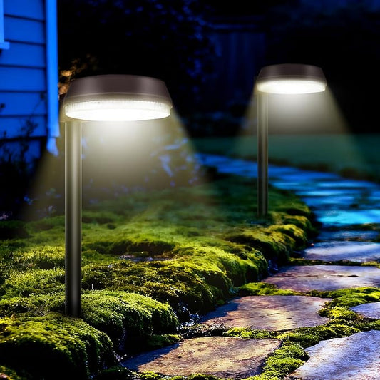 Bright Solar Pathway Lights Outdoor,Dusk to Dawn Solar Driveway Lights,Good Battery Life Yard Light for Walkway Lawn Sidewalk Outside Garden
