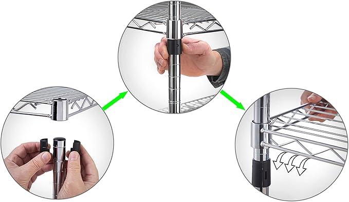 14" Deep x 72" Wide x 74" Height Wire Shelving Kit | 8-Tier | NSF Commercial Storage Rack Unit