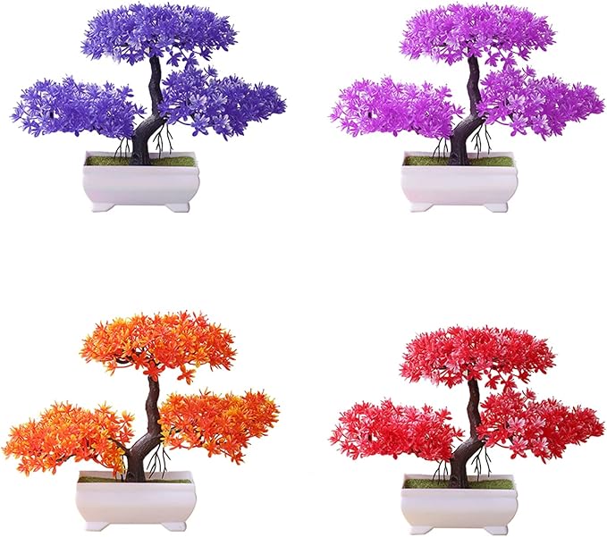 Talent Star Artificial Bonsai Tree Juniper Faux Plants Indoor Small Fake Plants Decor with Pots for Home Table Office Desk Bathroom Shelf Bedroom Living Room Farmhouse Decorations Wedding Tabletop Pu