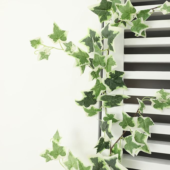 3 Strands Odorless Artificial Ivy Vines Kit, 71" Silk Ivy Garland with Green Leaves, Fake Hanging Plants Greenery Decoration for Bedroom, Windows, Walls, Wedding, Outdoor Decor