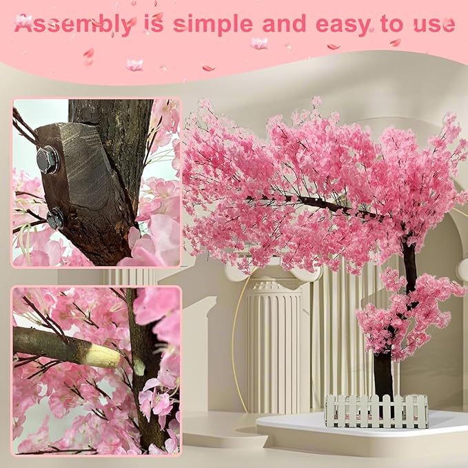 Cherry Blossom Tree Wishing Tree Handmade Shopping Wedding Party Indoor and Outdoor Decoration Artificial Cherry Blossom Tree (3.9ftx2.3ft)