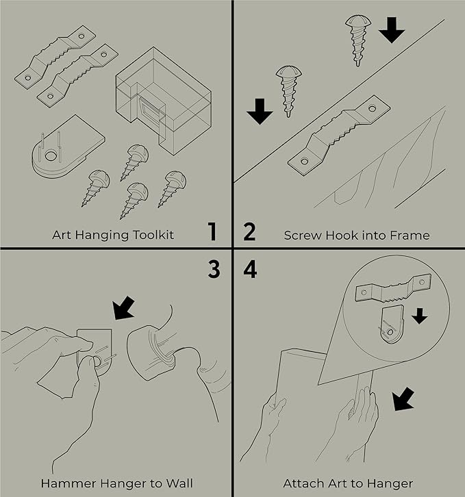 Ashbrook Framed Wall Art Print Set Black & White Southwest Desert Cactus Nature Floral Photography Modern Decorative Multicolor Relax/Calm for Living Room, Bedroom, Office - 16"x24"x3 Black