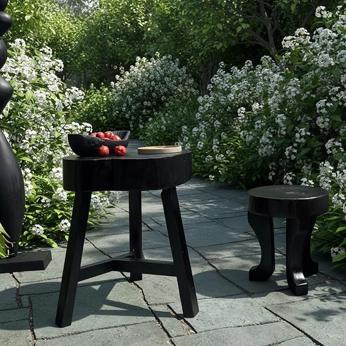 Wooden Stool、Solid Wood Three-Legged Stool、Side Table/nightstand, Shoe Bench, or Plant Stand.