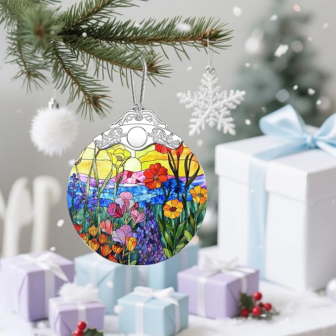 Wildflowers Christmas Ornaments: Christmas Tree Ornaments, Holiday Decor for Flower Lover, Stocking Stuffers, Gift Ideas, Housewarming Gift, Xmas Gifts & Gifts for Women