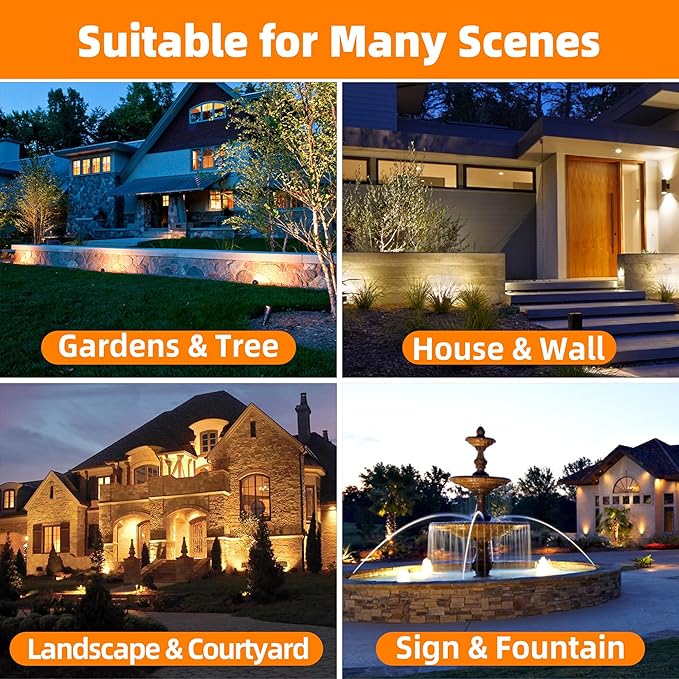 MALORY Landscape Spotlight, Brass Spot Light Outdoor with 5W MR16 LED Bulb, 12V AC/DC Low Voltage Landscape Lighting Waterproof Spot Lights for Outside Tree, Garden, Yard (S01, 1 Pack Without Bulb)