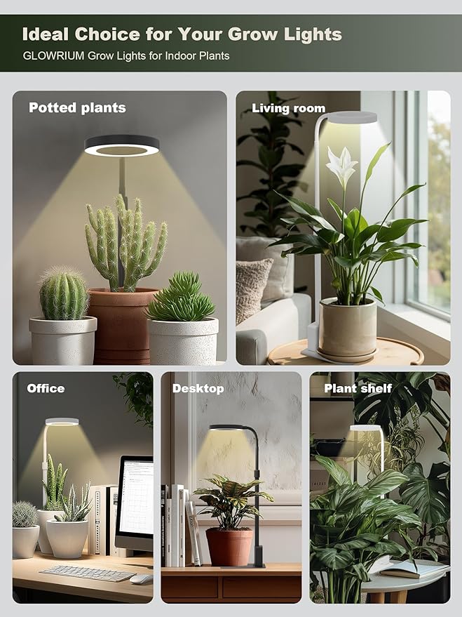 Professional LED Full Spectrum Grow Light for Indoor Plants, Hydroponic Growing System C038 (White, 8W)