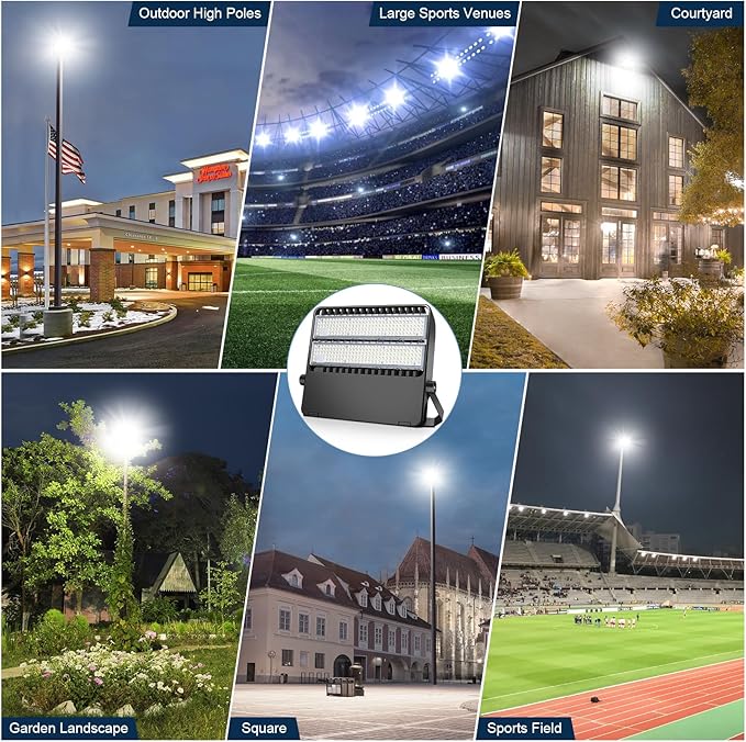 LED Stadium Lights Fixture, Extremely Bright 36000 Lumen Outdoor Stadium Flood Light, IP65 Waterproof 240W Commercial Exterior Arena Lighting with 5000K Wide Angle and Heavy Duty
