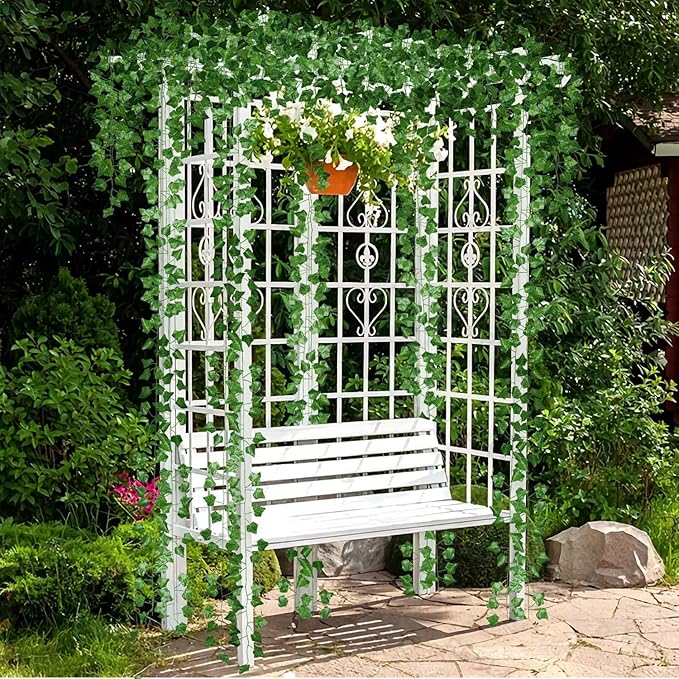 BLEUM CADE 30 Strands 210Ft Fake Vines for Bedroom with Fake Leaves, Cute Artificial Hanging Ivy Vines Fake Plants for Christmas Party Garden Store Wall Room Decor Aesthetic