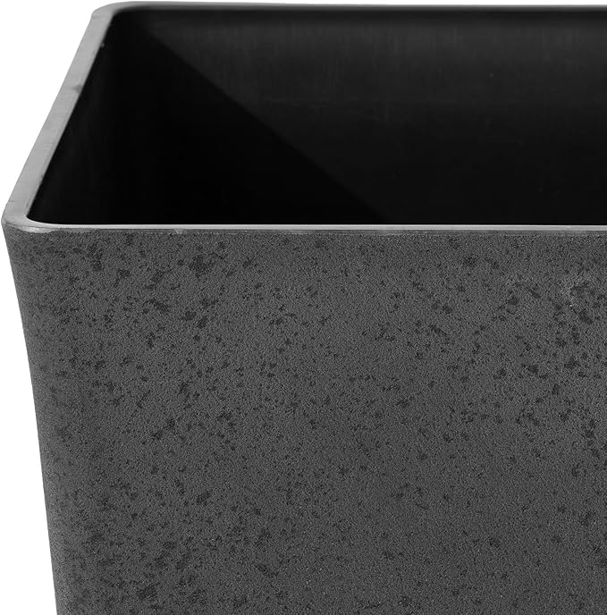 LA Jolie Muse 30 Inch Tall Planters for Outdoor Plants, 2 Sets Concrete Grey, Tall Large Planters for Front Door, Patio and Deck