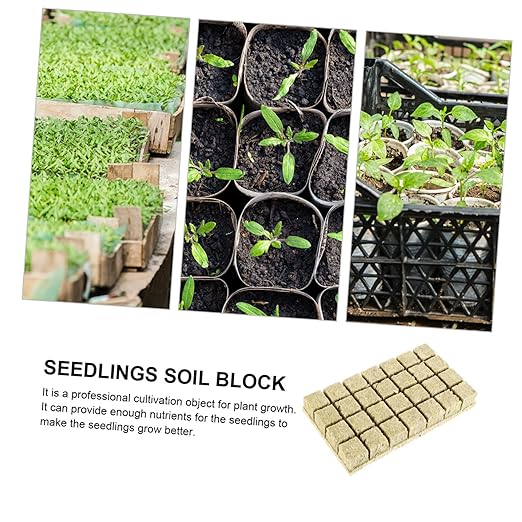 Sosoport 84pcs Gardening Seedling Blocks Degradable Hydroponic Fertilizer Plugs Efficient Plant Transplanting for Flowers Vegetables