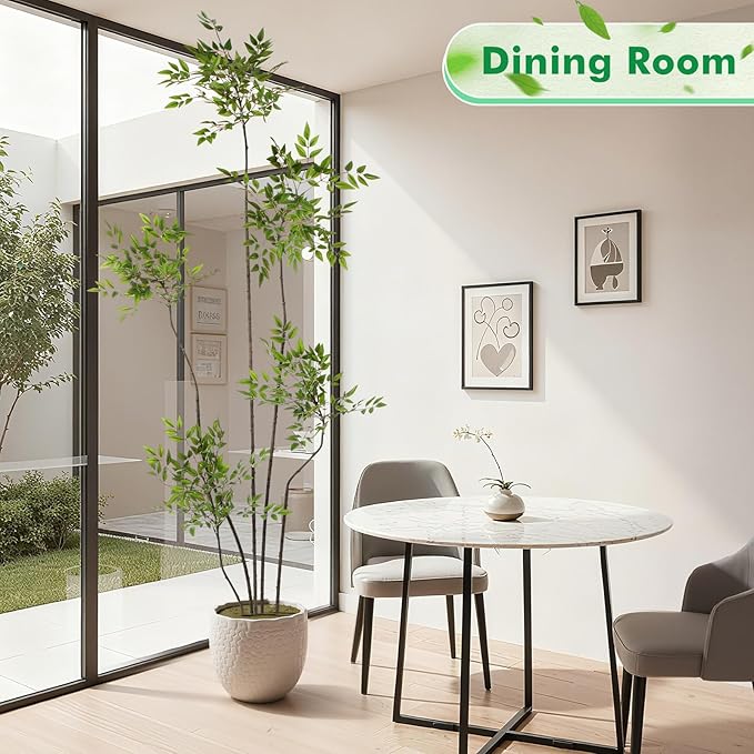 Giegxin 7ft Faux Bamboo Tree Indoor Artificial Nandina Tree Realistic Large Fake Plants Potted Planter Tall Foliage Floor Plant for Home Office Corner Room Decor Greenery Housewarming Gift