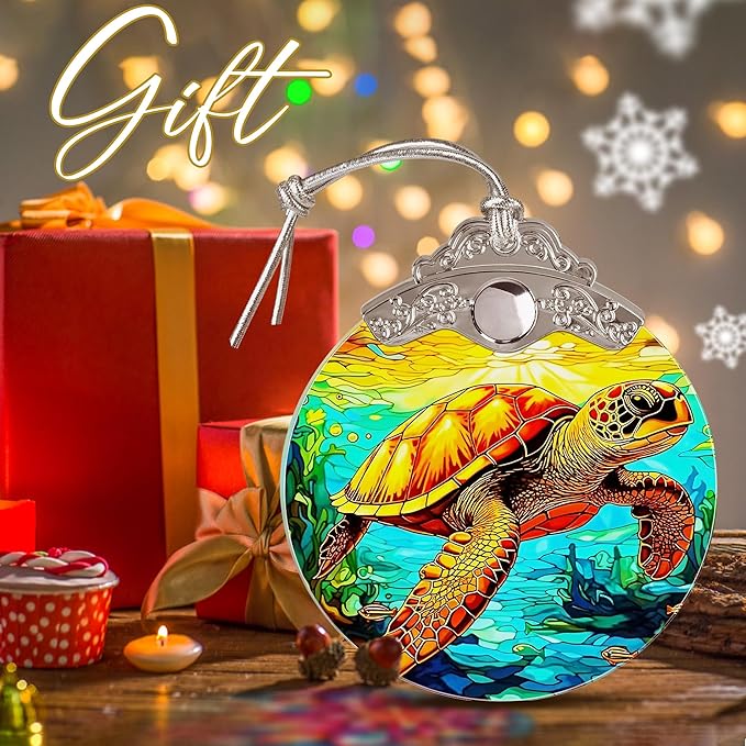 Sea Turtle Ornament - Christmas Keepsake & Stocking Stuffer - Turtle Gift
