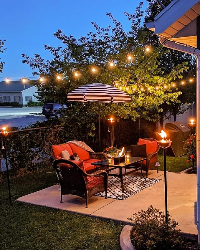 String Lights for Outside 150FT,Dimmable Waterproof Outdoor String Lights with 75+2 Shatterproof G40 Globe Bulbs Connectable LED Patio Lights, Commercial Hanging Lights for Christmas Backyard Party