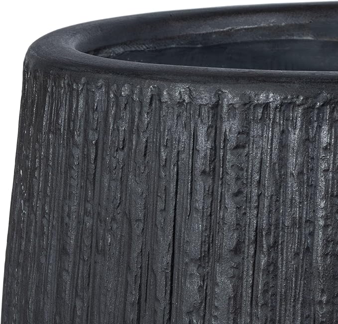 SAFAVIEH Outdoor Collection Francia Grey Concrete Planter (Fully Assembled)