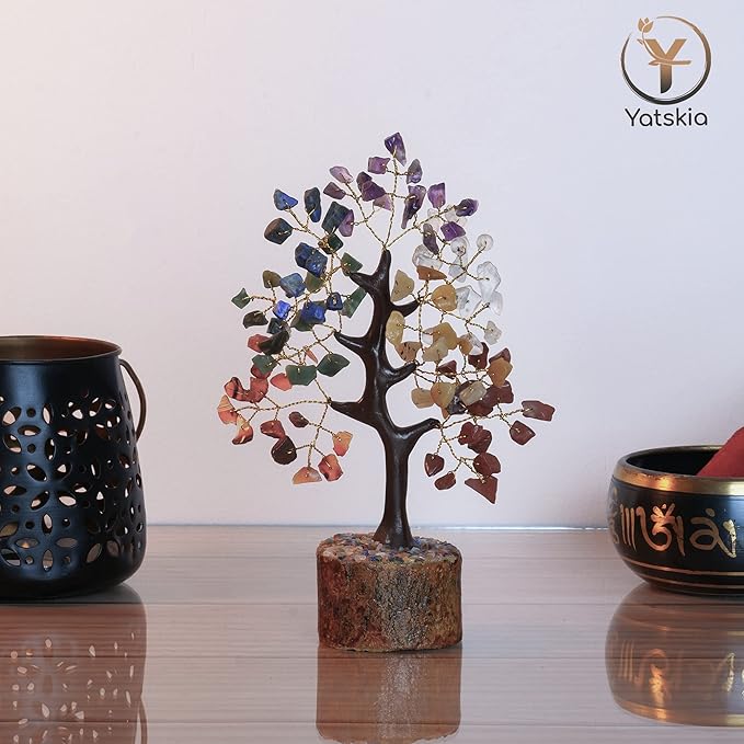 Seven Chakra Tree Of Life Crystal Tree, Crystals And Healing Stones, Birthday Gifts For Women, Healing Crystals And Stones Feng Shui Decor, Crystal Decor For Home Office, House Warming Gifts New Home