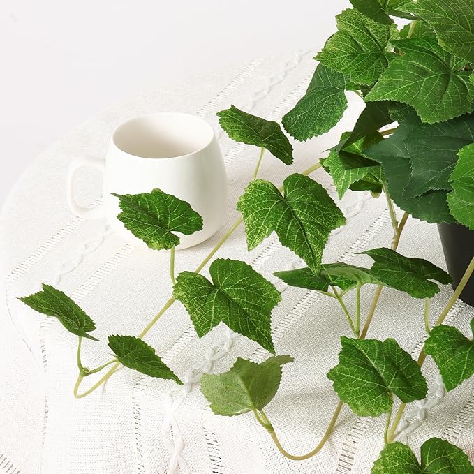 TOCHGREEN Artificial Plants Fake Pothos Ivy Plant Silk Plant for Home Decor Indoor in Pot,Faux Hanging Plant Realistic Small Faux Potted Plant for Bedroom Shelf Office Indoor Outdoor Decor (1PC)