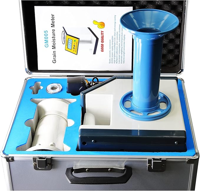 Grain Moisture Meter High Precision Grain Moisture Tester with Temperature Compensation Seed Moisture Meter for 24 Grains including Wheat, Soybean, Coffee and More