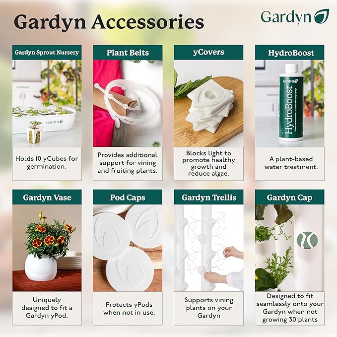 Gardyn Caps for Your Gardyn Hydroponics Growing System & Indoor Garden - Perfect Solution for a Cleaner & More Beautiful Garden - Must-Have for Growing Fewer Than 30 Plants - 5 Pack, Red Amaranth