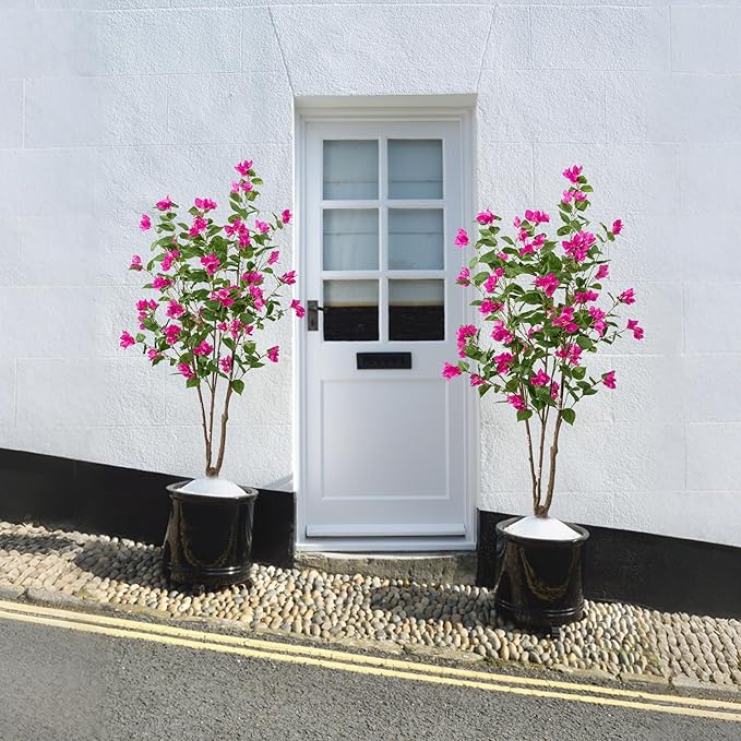 Fake Tree Bougainvillea Artificial 5 Feet Tall Fake Plant Faux Trees Indoor Faux Bougainvillea Artificial Trees Tall Artificial Plants Indoor Applies to Indoor Home Decor Office Hotel Decor