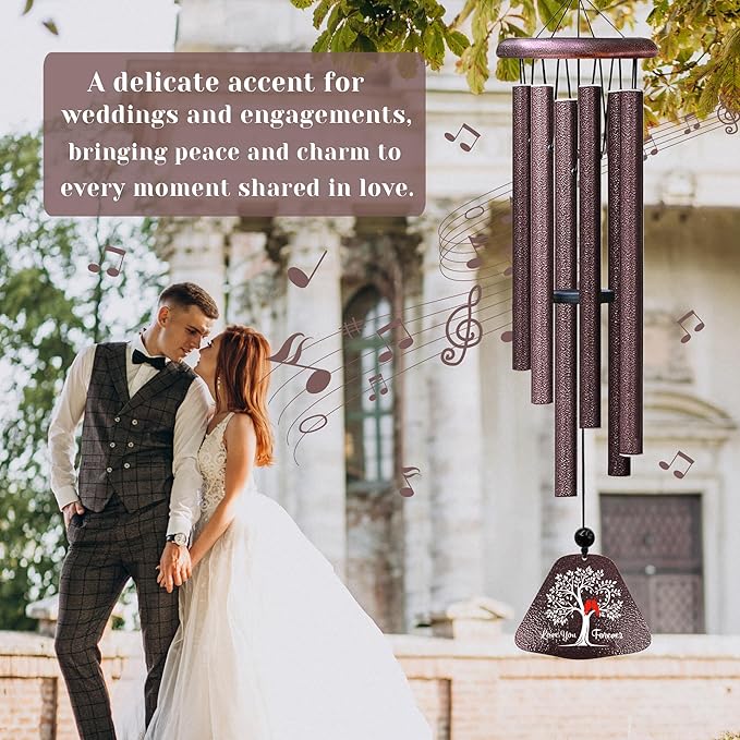 Kubbut Wedding Gifts for Couples 2026, Mr and Mrs Gift, Bridal Shower Gifts for Bride,Wedding Decor Wind Chimes 32", Newly Wed Present for The Couple, Bride and Groom Present for Newlyweds