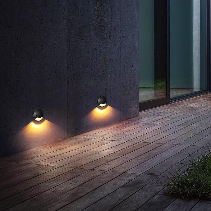 LED Well Lights Outdoor In Ground Lighting Low Voltage Landscape Lighting,2W AC/DC 12V 24V Driveway Lights Warm White Waterproof IP68 Aluminium Single Side Lighting,4PACKS
