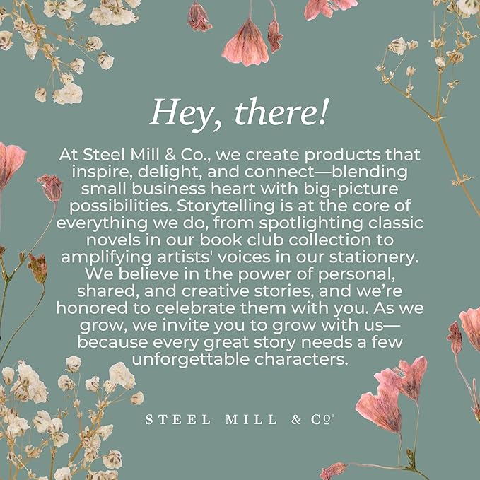 Steel Mill & Co Cute Mini Spiral Notebook, 8.25" x 6.25" Journal with Durable Hardcover and 160 Lined Pages (Sunflower)