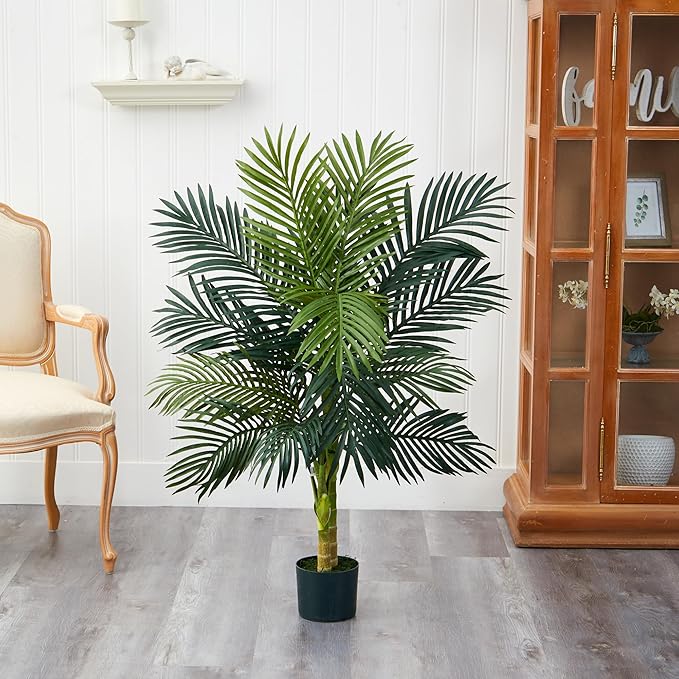 Nearly Natural 4ft Golden Cane Palm Artificial Tree
