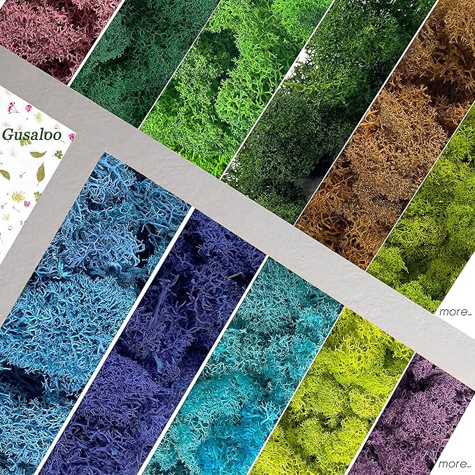 Preserved Moss 5oz Artificial Natural Fresh Green Moss for Craft Handicraft Arts Floral Project Wall Decor Table Decor Wedding Centerpieces Garden Terrariums Decoration-Pink