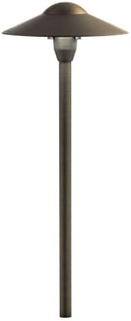 Kichler LED Retrofit 12 Volt 16.25 Watt Landscape Path Light in Centenial Brass Finish for Pathways, Sidewalks and Planting Beds, 15310CBR