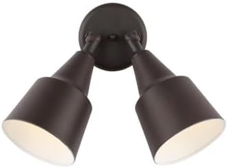 Generation Lighting 8560702-71 Large-Sized Outdoor Flood Light Adjustable Swivel Aluminum Flood Light, 2-Light 240 Total Watts, 13" H x 23" W, Antique Bronze