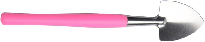 Mini Garden Tool Set 3pcs Iron Shovel Rake Hand Tools for Potted Plants Pink Gardening Weeding Transplanting Kit