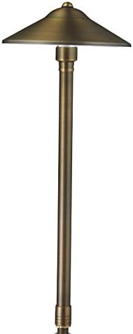 VOLT 12V Brass Max Spread LED Path Light 6-Pack Kit (Bronze) with 150W Low Voltage Transformer for Landscape Lighting on Outdoor Pathway, Walkway, Garden, Driveway or Patio