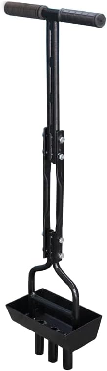 LANDY Attachments Manual Lawn Aerator with Tray & 3 Hollow Slots Manual Soil Corer Collector Lawn