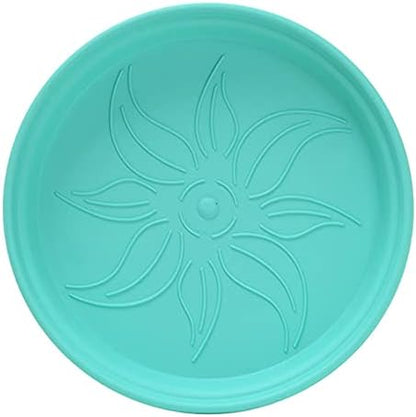 Mintra Home Garden Pots 4pk - Flowers, Herbs, Plants, Indoor, Outdoor, Colorful, Wholesale, Bulk (Teal, 13cm Diameter (5in))