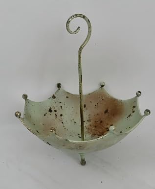 Vintage Rustic Iron Hanging Planter for Indoor & Outdoor Plants Distressed Decor Metal Plant Holder Flower Pot Wall Hangers Basket Shelves for Succulent Balcony Window Home Garden (Green)