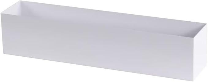 Window Sill Planter Box Trough Rectangle Planter Long Window Planters Modern Galvanized Steel Succulent Planter White 16 in Metal Windowsill Pot for Indoor Plants Herb Table Home Outdoor