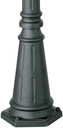 John Timberland Hepworth Traditional Outdoor Light Post and Cap Base Black Iron Aluminum Pole 76 3/4" Accessory for Exterior House Porch Patio Garage Yard Garden Driveway Home Lawn Walkway