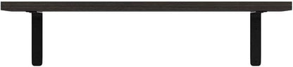 RICHER HOUSE Floating Shelves for Wall Décor, Rustic Wood Wall Mounted Shelves for Bedroom Set of 5, Farmhouse Shelf for Bathroom, Hanging Shelves for Storage - Deep Brown