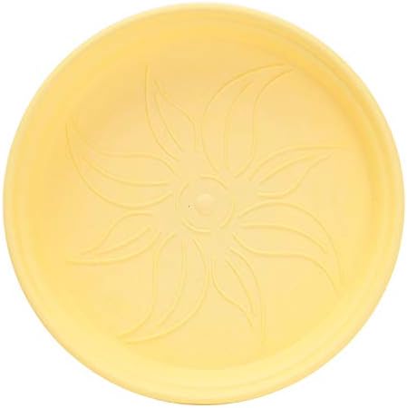 Mintra Home Garden Pots 4pk - Flowers, Herbs, Plants, Indoor, Outdoor, Colorful, Wholesale, Bulk (Yellow, 13cm Diameter (5in))