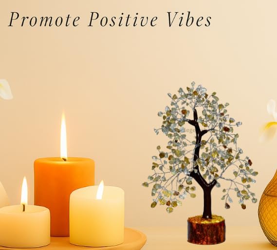 GEMSCITE Citrine Silver Wire Artificial Tree – Handcrafted Gemstone Tree for Positivity, Abundance & Home Décor