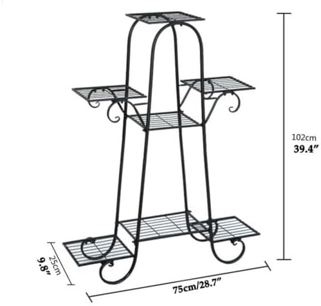 7 Tier Plant Stand Indoor, Corner Tiered Plant Stands, Metal Tall Plant Display Holder Shelf Flower Rack Outdoor Garden Plant Display Rack, Flower Pot Stand for Corner Living Room Balcony Garden Patio