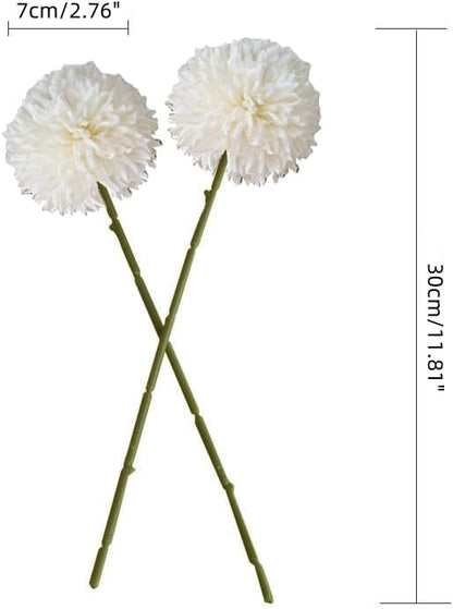 Artificial Chrysanthemum Ball Flowers Bouquet 12pcs Present for Important People Glorious Moral for Home Office Coffee House Parties and Wedding (Colorful)