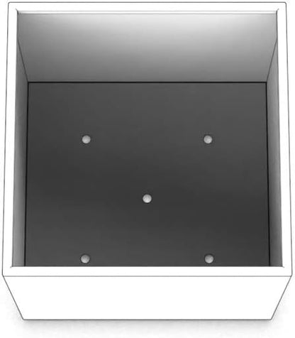Plantercraft Powder-Coated Aluminum Planter Box - Square Cube - Metal All Weather | Indoor Outdoor Commercial Residential | Made in USA | Fully Assembled