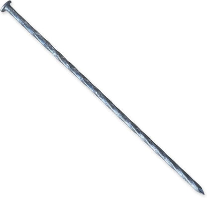 12 in. Galvanized Spiral Landscape Edging Spikes - 1 Gauge Steel - Sandbaggy (12 inch, 100, Count)